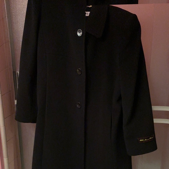 Paris Chic Larry Levine Merino Wool Lovely Designer Winter Coat Size 8 Warm Cozy - Picture 4 of 4